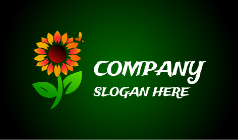 Renkli Yapraklı Ayçiçeği Logosu