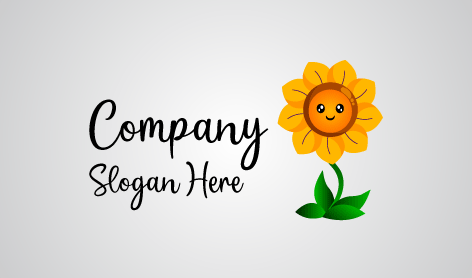 Sevimli Neşeli Ayçiçeği Logosu