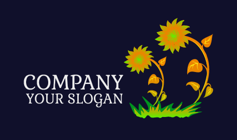 Parıldayan Turuncu Ayçiçeği Logosu