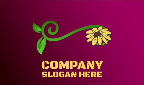 Logo De Tournesol À Branche Verte