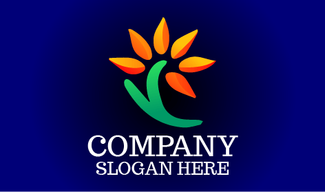 Logo De La Tige De Tournesol Biologique