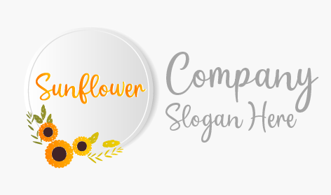 Sofistike Güzel Ayçiçeği Logosu