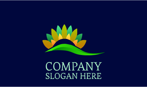 Logo De Pétales De Tournesol À Deux Nuances