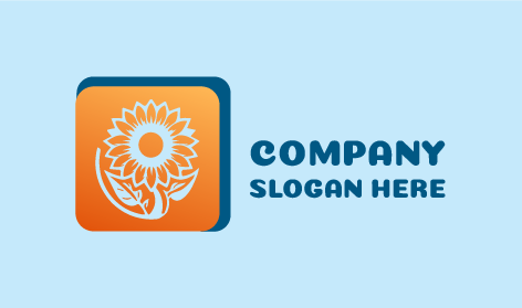 Logo Artistique De Tournesol Blanc