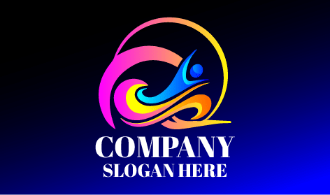 Logo Renang Air Berwarna-warni