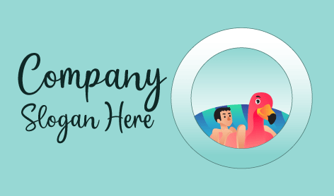 Verspieltes Schwimm-Logo