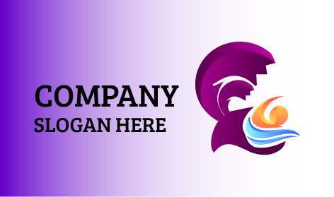 Logo Renang Gelombang Air Ungu