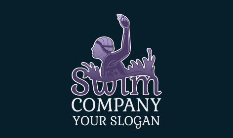 Logo Pemenang Siluet Renang