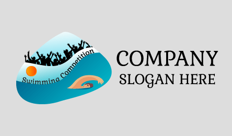 Logo Kompetisi Renang Yang Menyenangkan