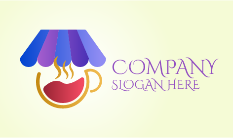 Logotipo Da Barraca De Chá Azul