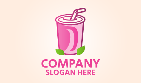 Logotipo De Chá Sipper Rosa Fúcsia