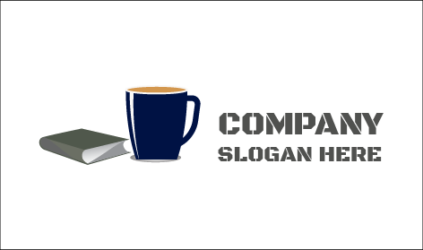 Graues Buchtee-Logo