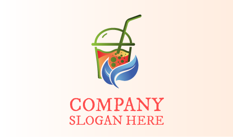 Logotipo De Té Verde Con Gas