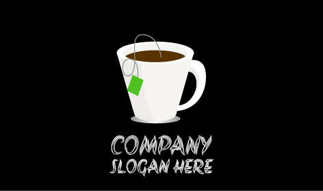 Logotipo Do Saco De Chá Verde