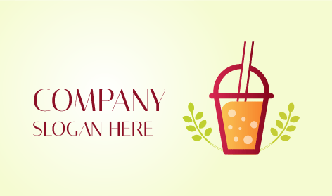 Logotipo Do Sorvete De Chá De Bolha Laranja