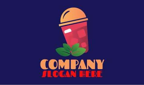 Logotipo De Chá Gelado Vermelho