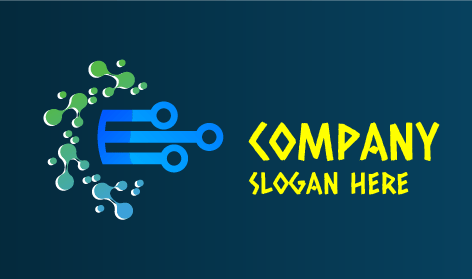 Logo Teknologi Biru Progresif