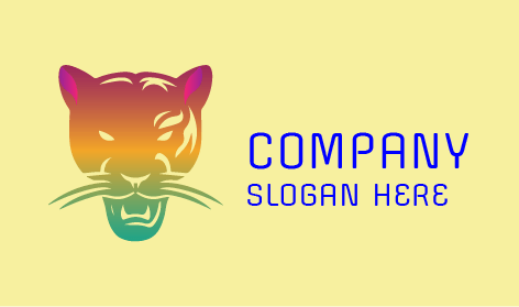 Logotipo Colorido Da Mascote Do Tigre
