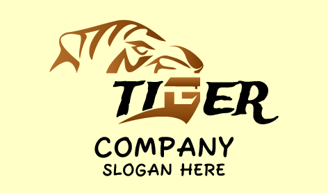 Creative Typeface Tiger Logo
