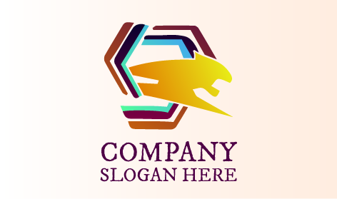 Fiercely Running Tiger Logo