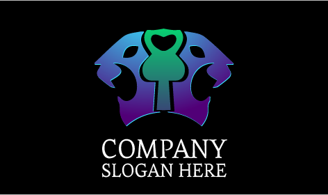 Gradient Skulls Tiger Logo