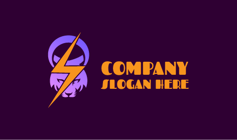 Lightning Bolt Tiger Logo