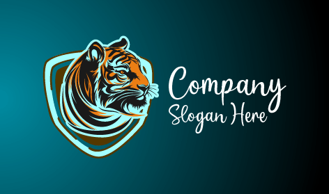 Neon Blue Tiger Logo