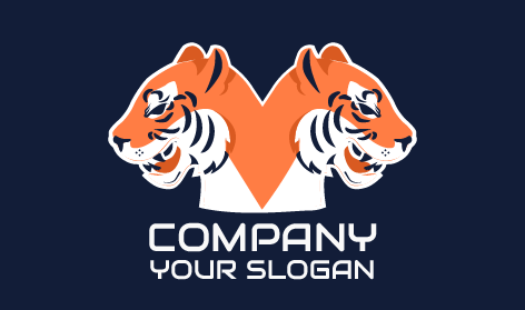 Paired Orange Tiger Logo