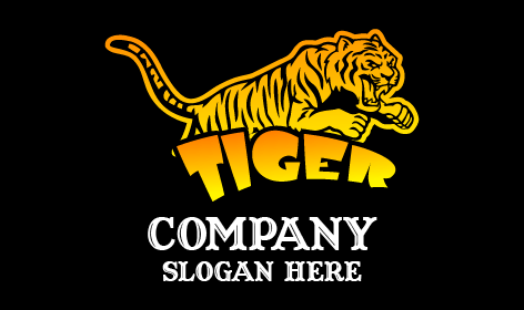 Pouncing Hunter Tiger Logo