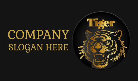 Premium Gold Tiger Logo