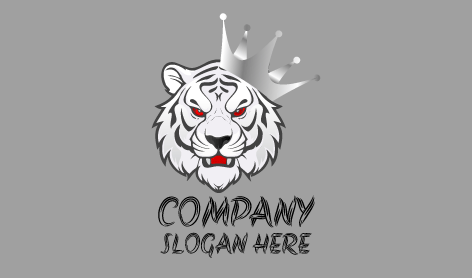 Logotipo Do Tigre De Olhos Vermelhos