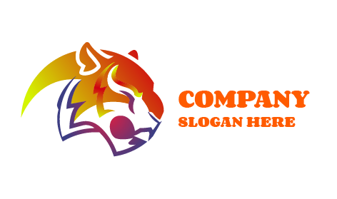 Logotipo Vibrante E Poderoso Do Tigre