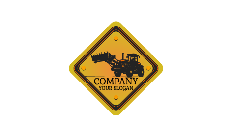Logotipo De Tractor Bulldozer Negro
