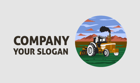 Dense Black Smoke Tractor Logo