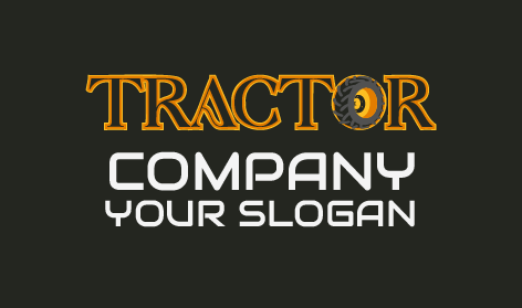 Orange Tractor Wordmark Logo
