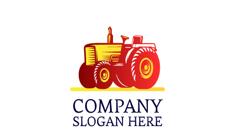 Logotipo De La Granja De Tractores Agrícolas
