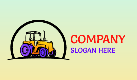 Increíble Logo De Tractor Circular