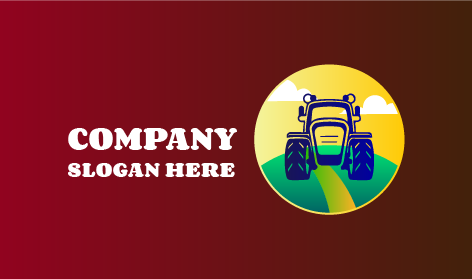 Logotipo De Tractor Profesional Azul