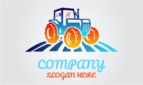 Logotipo De Tractor Agrícola De Cultivos