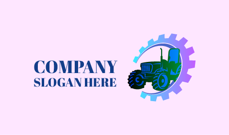 Logotipo De Tractor Duradero En Tono Verde