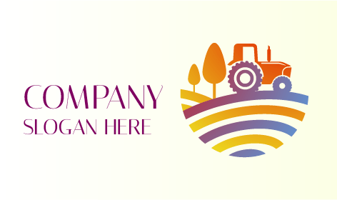 Logotipo De Tractor De Campo Agrícola