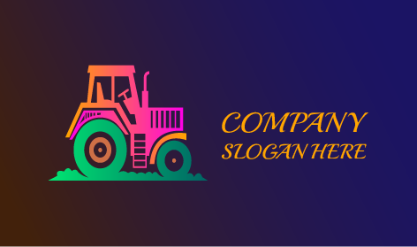 Logotipo De Tractor Enorme Con Degradado