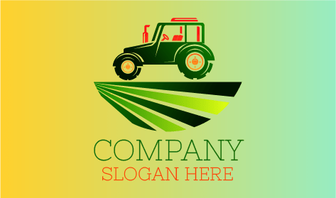 Logotipo De Diseño De Tractor Verde