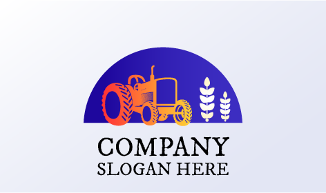 Logotipo De Tractor Cortacésped Para Campo Abierto