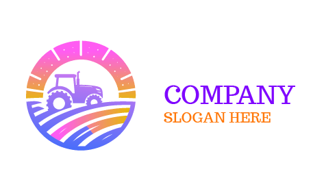Logotipo Del Tractor Arcoiris