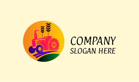 Logo De Tracteur À Tiges De Blé