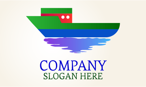 Cargo Ship Transportation Logo