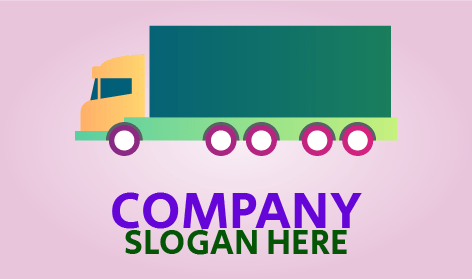 Green Furniture Truck Transportation Logo