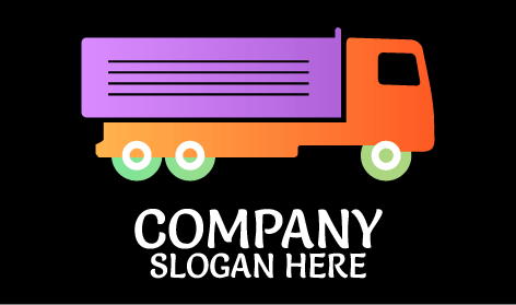 Large Chiller Truck Transportation Logo