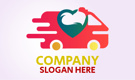 Teal Heart Van Transportation Logo